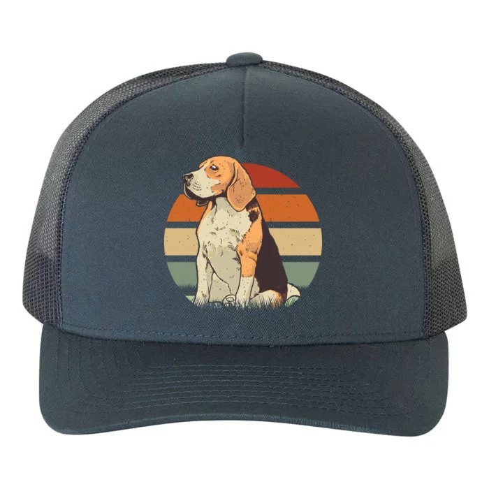 Beagle Retro Sunset Yupoong Adult 5-Panel Trucker Hat