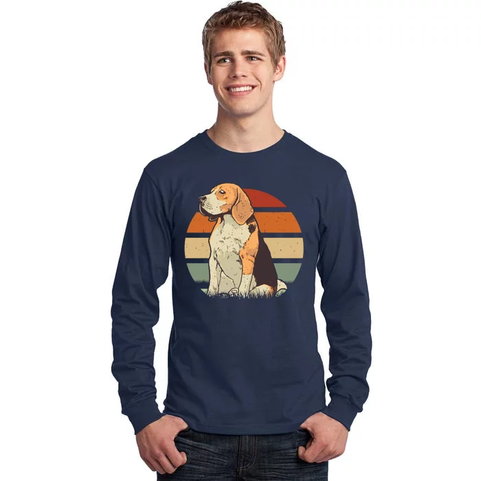 Beagle Retro Sunset Tall Long Sleeve T-Shirt