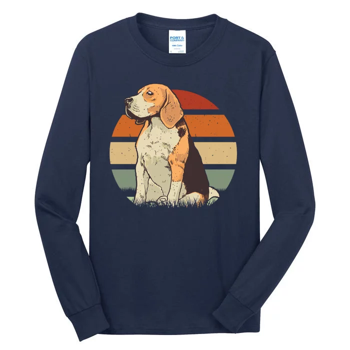 Beagle Retro Sunset Tall Long Sleeve T-Shirt