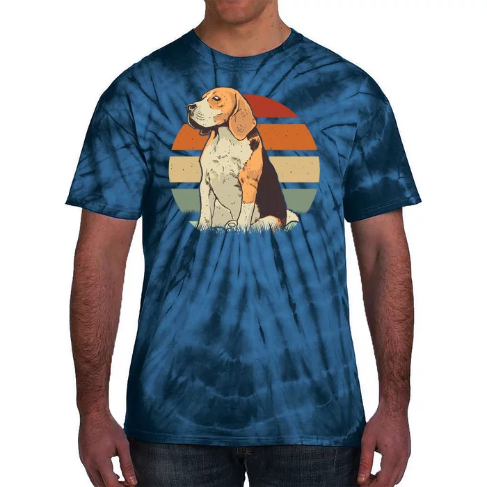 Beagle Retro Sunset Tie-Dye T-Shirt