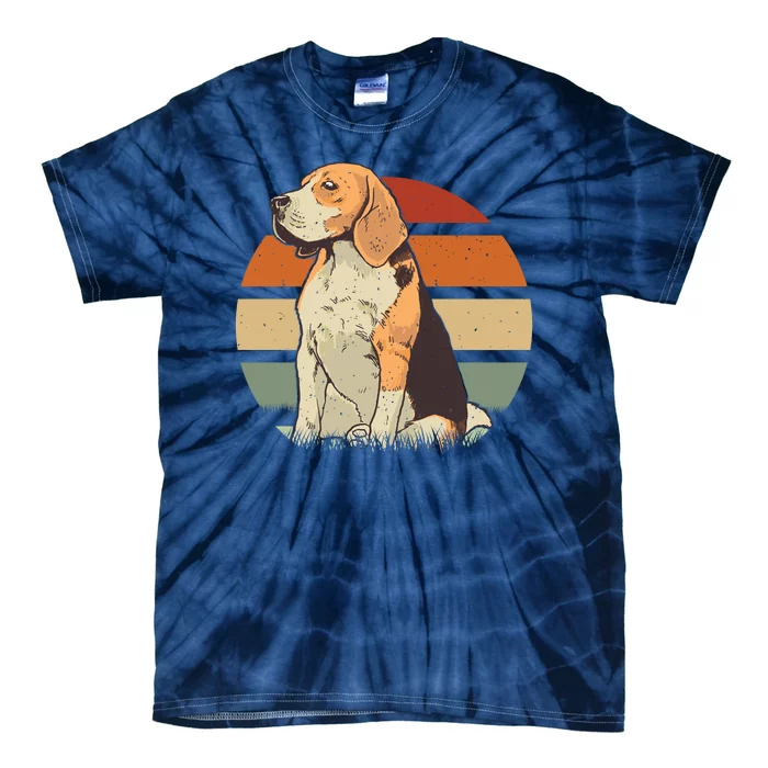 Beagle Retro Sunset Tie-Dye T-Shirt