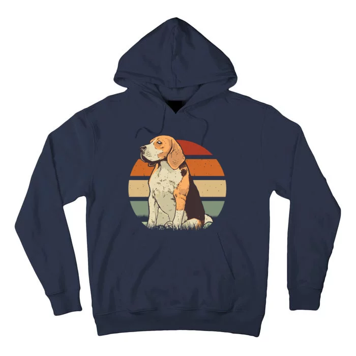 Beagle Retro Sunset Tall Hoodie