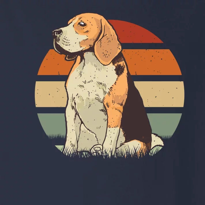 Beagle Retro Sunset Toddler Long Sleeve Shirt