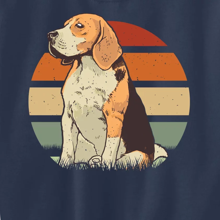 Beagle Retro Sunset Kids Sweatshirt