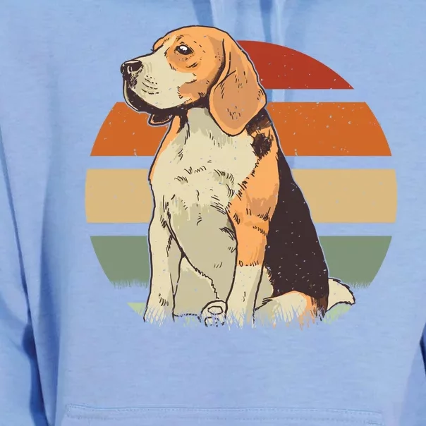 Beagle Retro Sunset Unisex Surf Hoodie