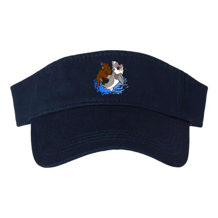 Bear Attacking Shark Valucap Bio-Washed Visor