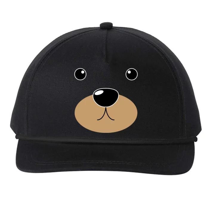 Bear Costume Face Snapback Five-Panel Rope Hat