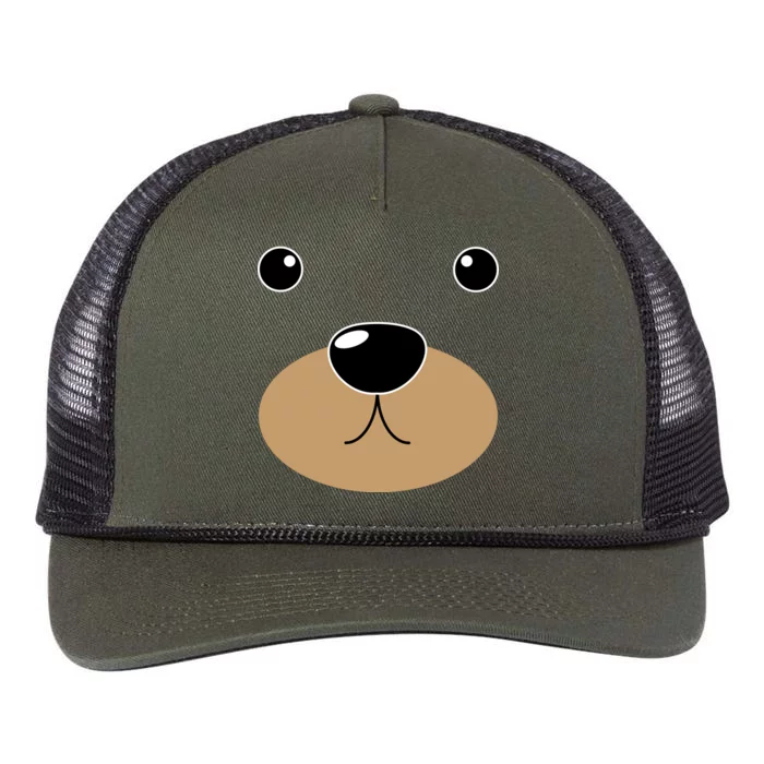 Bear Costume Face Retro Rope Trucker Hat Cap