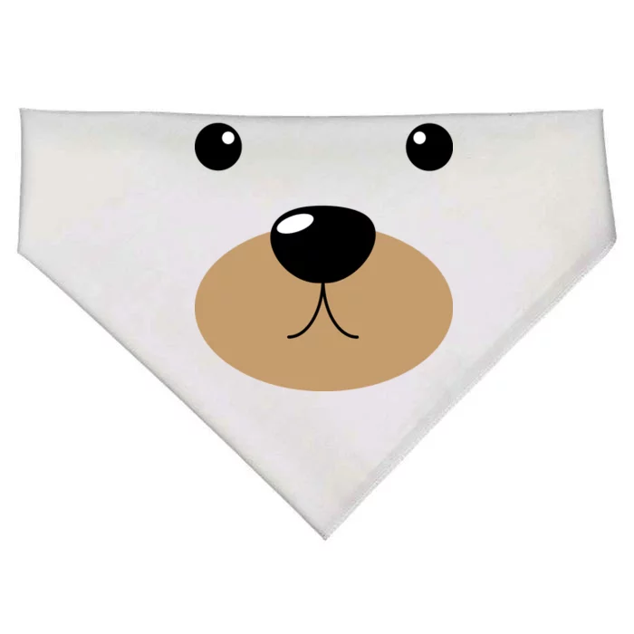 Bear Costume Face USA-Made Doggie Bandana