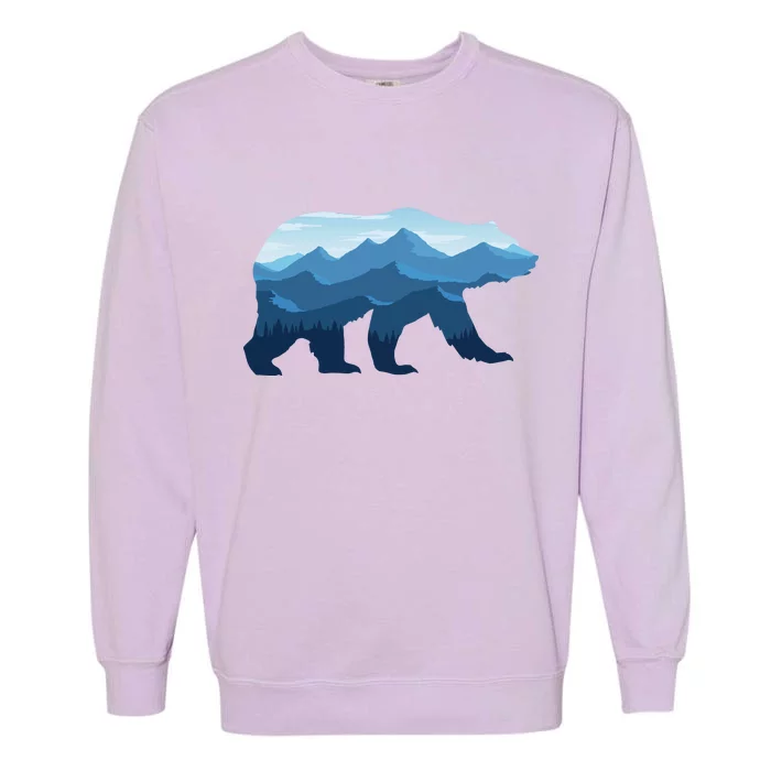 Bear Double Exposure Surreal Wildlife Garment-Dyed Sweatshirt