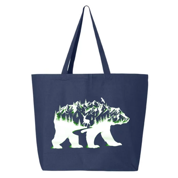 Bear Forest Deer Wilderness Mountains 25L Jumbo Tote