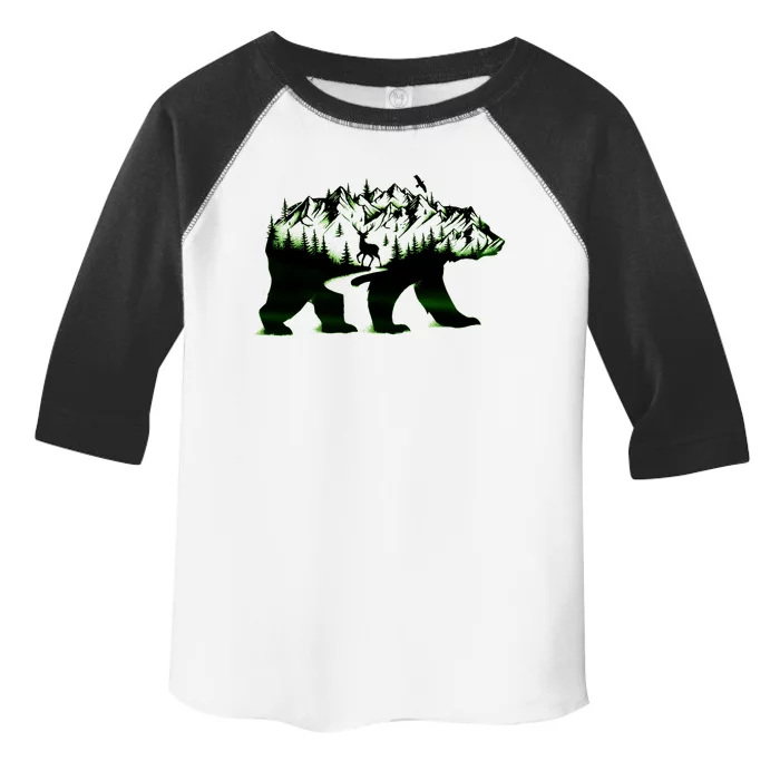 Bear Forest Deer Wilderness Mountains Toddler Fine Jersey T-Shirt