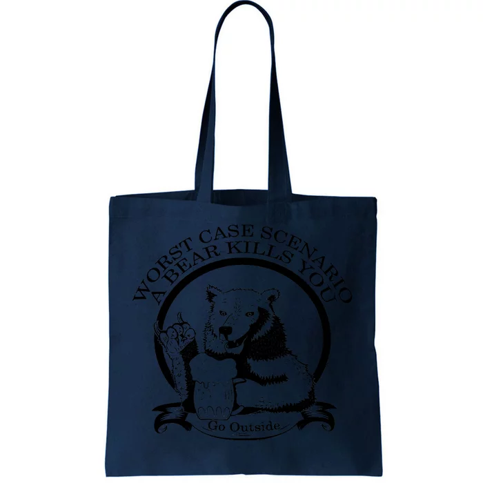 Bear Kills You Worst Scenario Go Outside Tote Bag