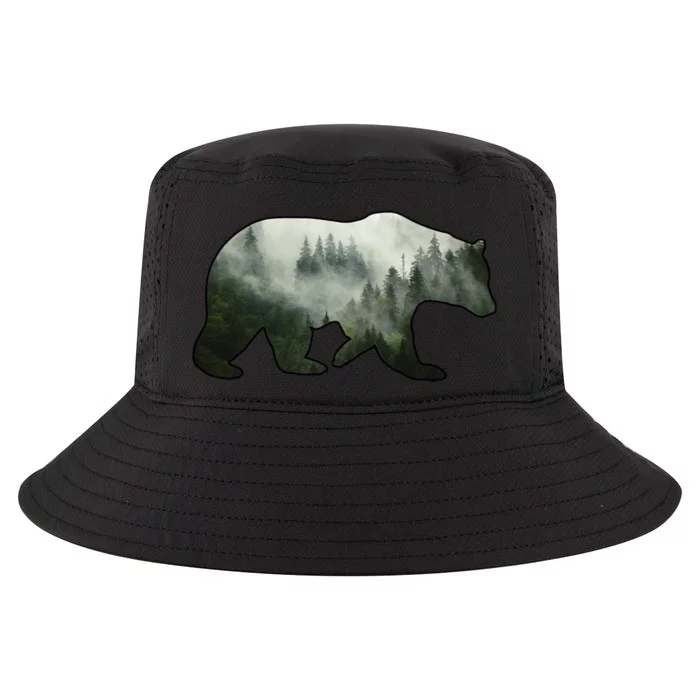 Bear Misty Forest Wilderness Cool Comfort Performance Bucket Hat