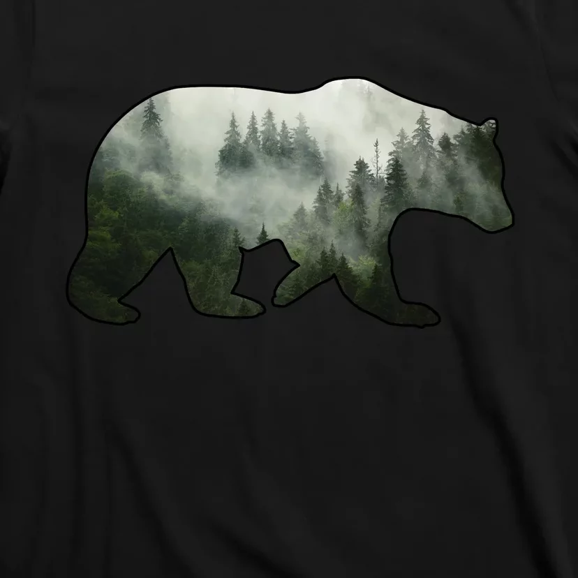 Bear Misty Forest Wilderness T-Shirt