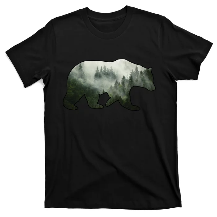 Bear Misty Forest Wilderness T-Shirt