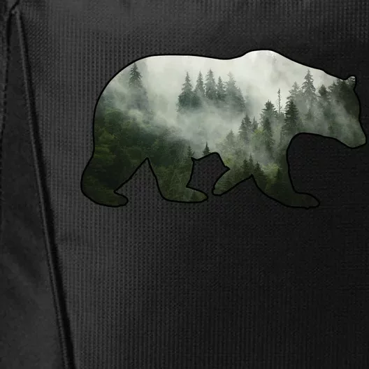 Bear Misty Forest Wilderness City Backpack