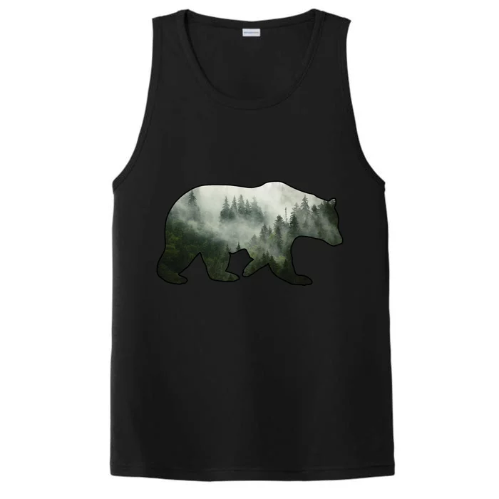 Bear Misty Forest Wilderness Performance Tank