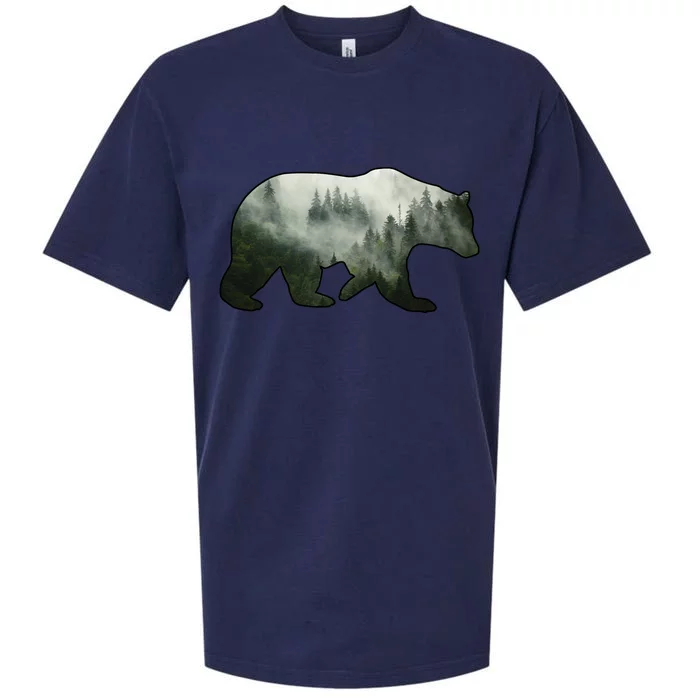 Bear Misty Forest Wilderness Sueded Cloud Jersey T-Shirt