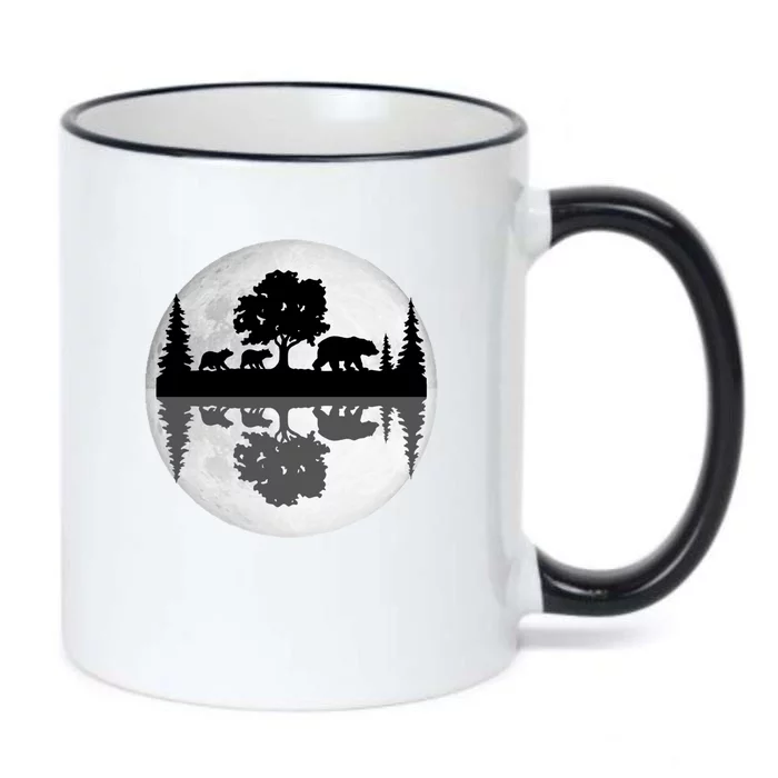 Bear Moon Wilderness Black Color Changing Mug