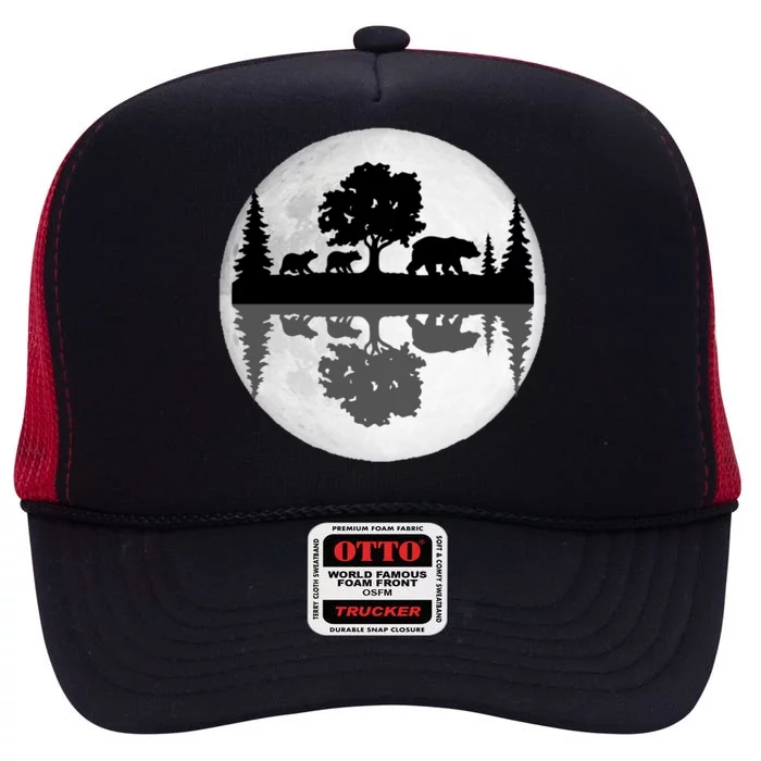 Bear Moon Wilderness High Crown Mesh Trucker Hat