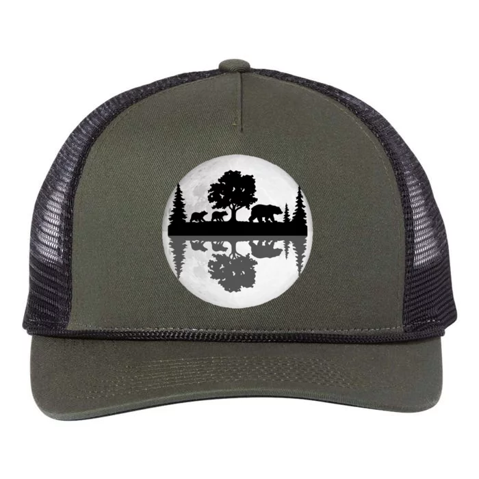 Bear Moon Wilderness Retro Rope Trucker Hat Cap