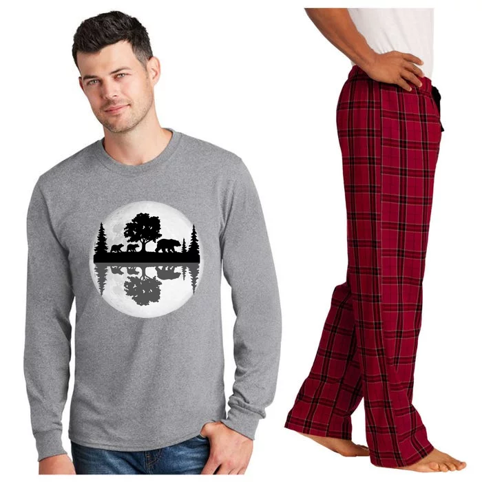 Bear Moon Wilderness Long Sleeve Pajama Set