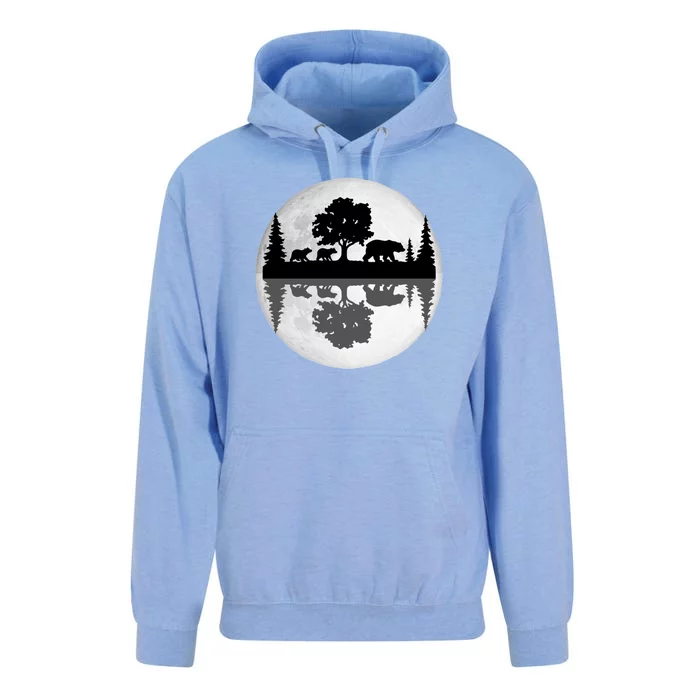 Bear Moon Wilderness Unisex Surf Hoodie