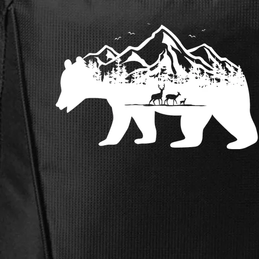 Bear Mountains With Deer Family Nature Fan City Backpack