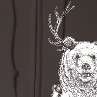 Bear Plus Deer Equals BEER Full Zip Hoodie