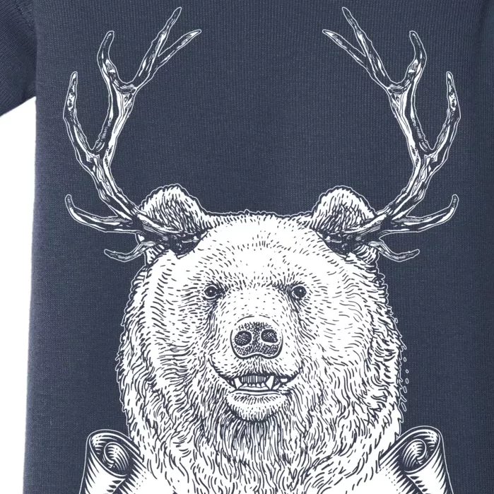 Bear Plus Deer Equals BEER Baby Bodysuit