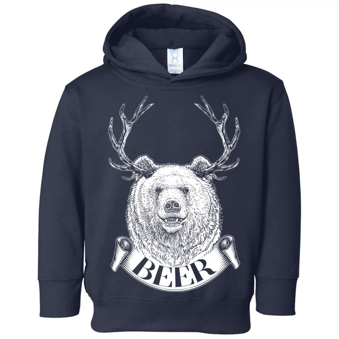 Bear Plus Deer Equals BEER Toddler Hoodie