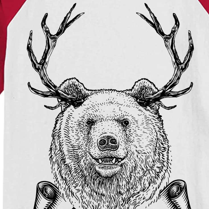 Bear Plus Deer Equals BEER Kids Colorblock Raglan Jersey