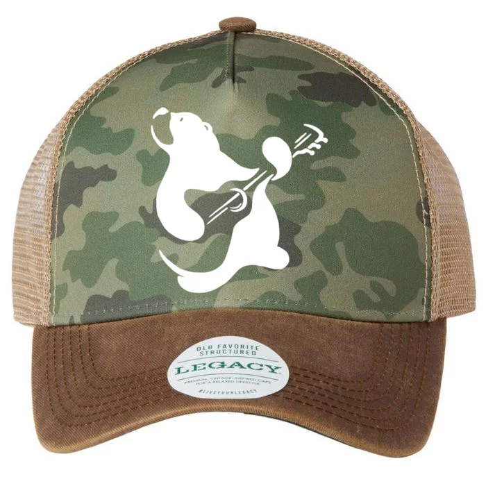 Bear Rocks Playing Guitar Legacy Tie Dye Trucker Hat