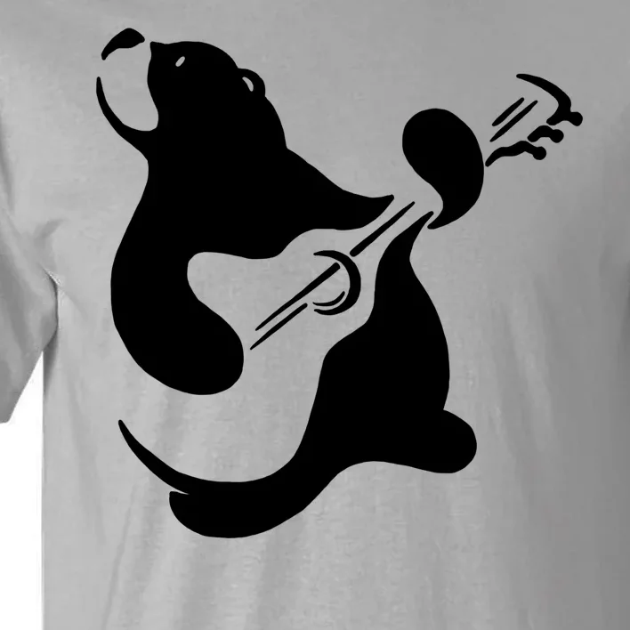 Bear Rocks Playing Guitar Tall T-Shirt