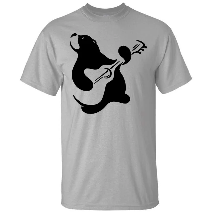 Bear Rocks Playing Guitar Tall T-Shirt