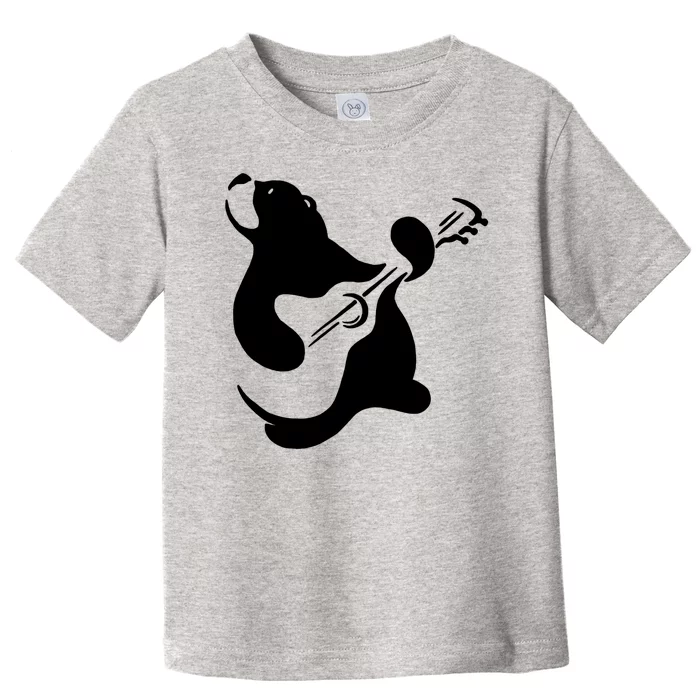 Bear Rocks Playing Guitar Toddler T-Shirt