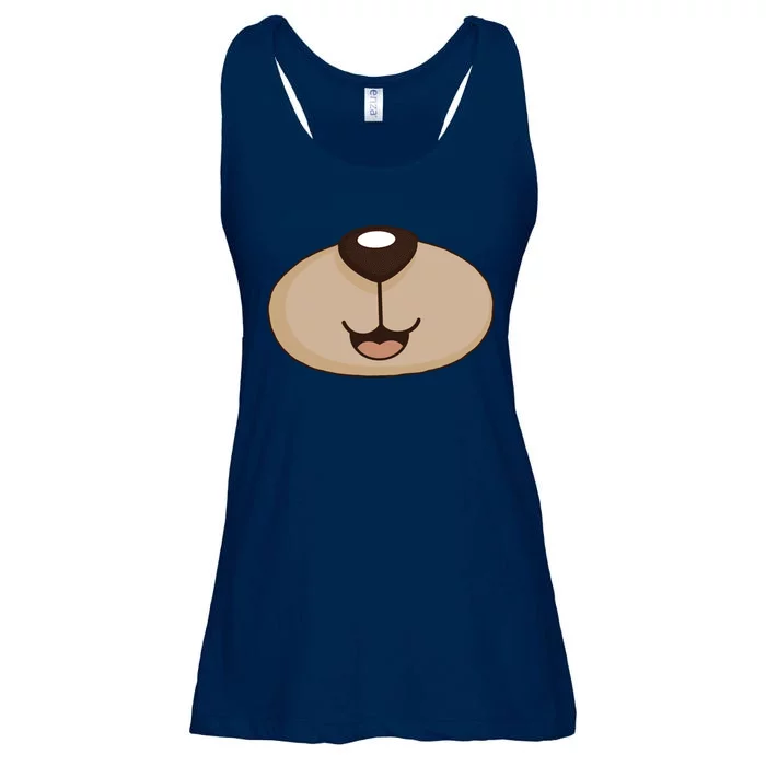 Bear Smiling Face Ladies Essential Flowy Tank