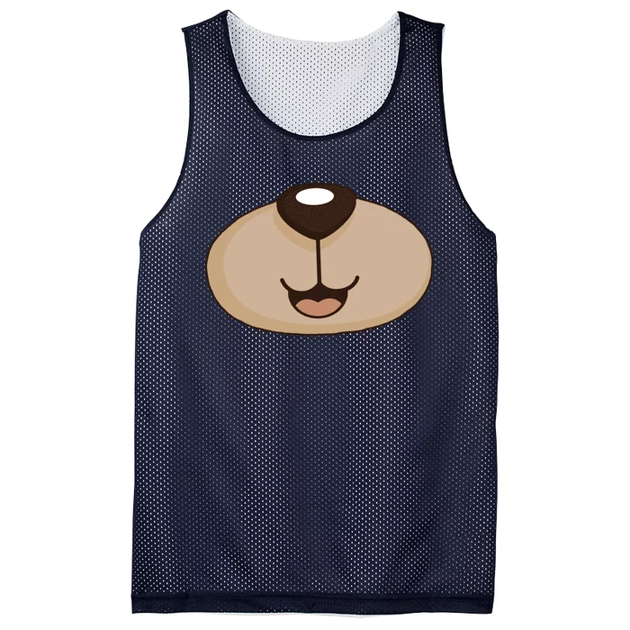 Bear Smiling Face Mesh Reversible Basketball Jersey Tank