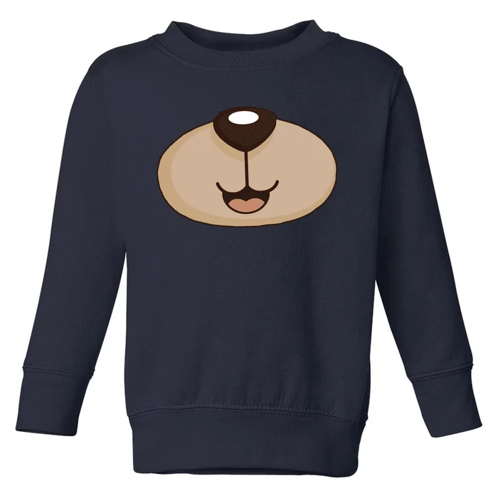 Bear Smiling Face Toddler Sweatshirt