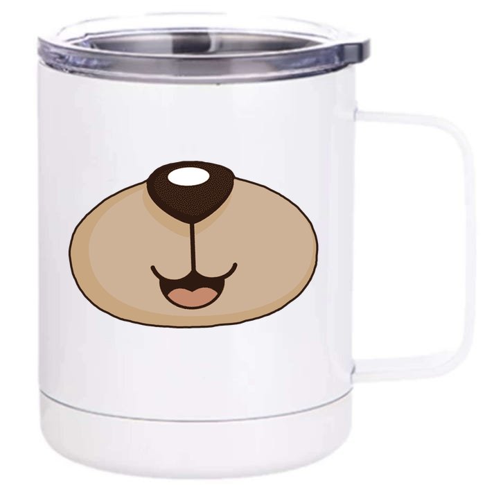 Bear Smiling Face Front & Back 12oz Stainless Steel Tumbler Cup