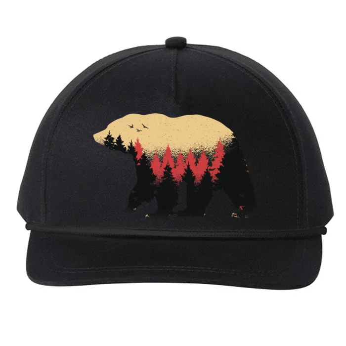 Bear Trees Snapback Five-Panel Rope Hat