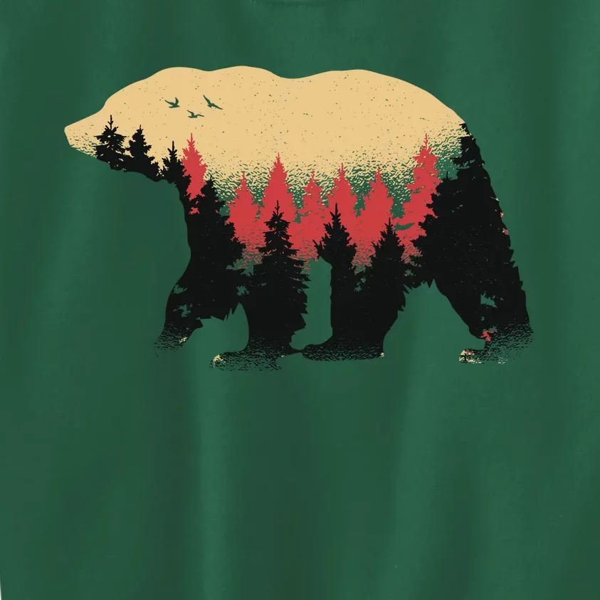 Bear Trees Kids Sweatshirt