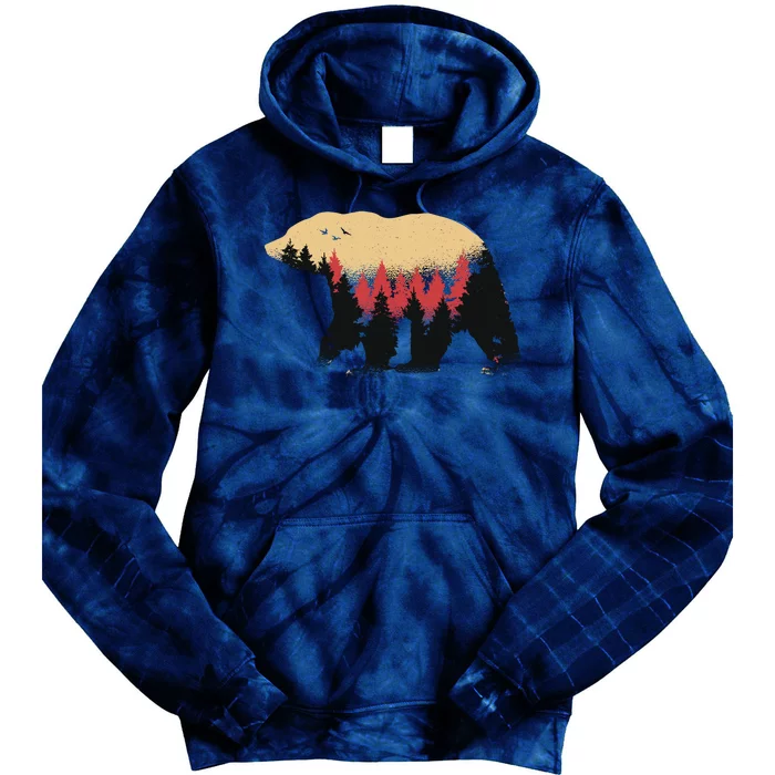 Bear Trees Tie Dye Hoodie