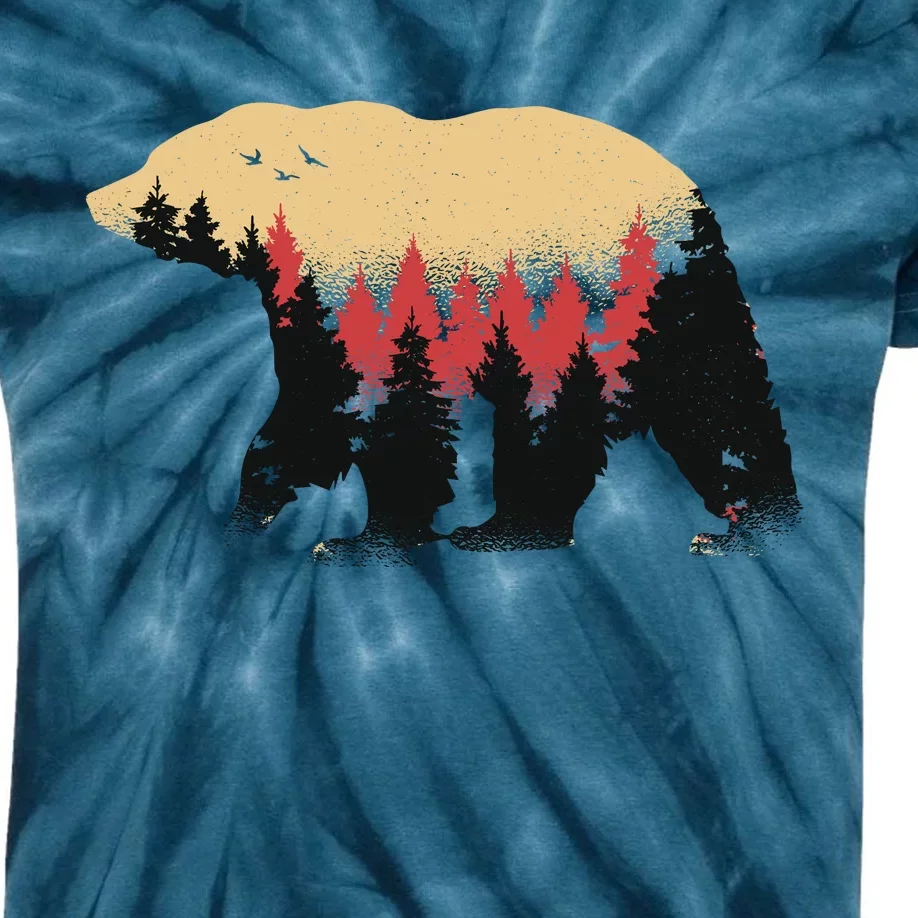 Bear Trees Kids Tie-Dye T-Shirt