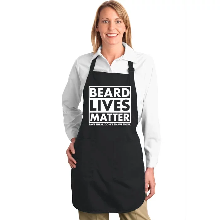 Beard Lives Matter Full-Length Apron With Pocket