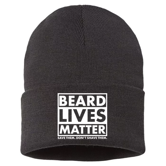 Beard Lives Matter Sustainable Knit Beanie