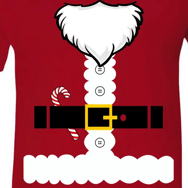 Beard Santa Claus Costume Suit V-Neck T-Shirt