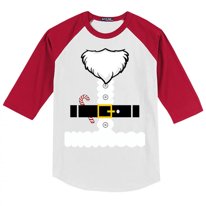 Beard Santa Claus Costume Suit Kids Colorblock Raglan Jersey