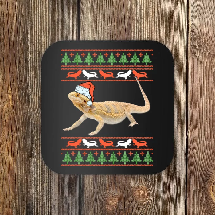 Bearded Dragon Christmas Coaster